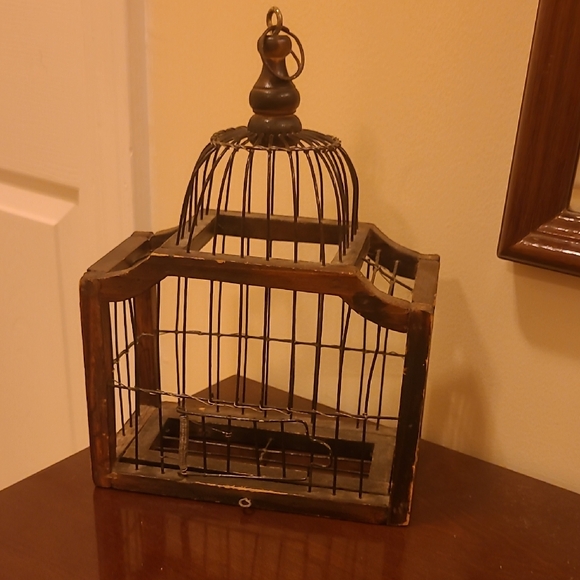 Other - Vintage Wooden Birdcage Home Accent
